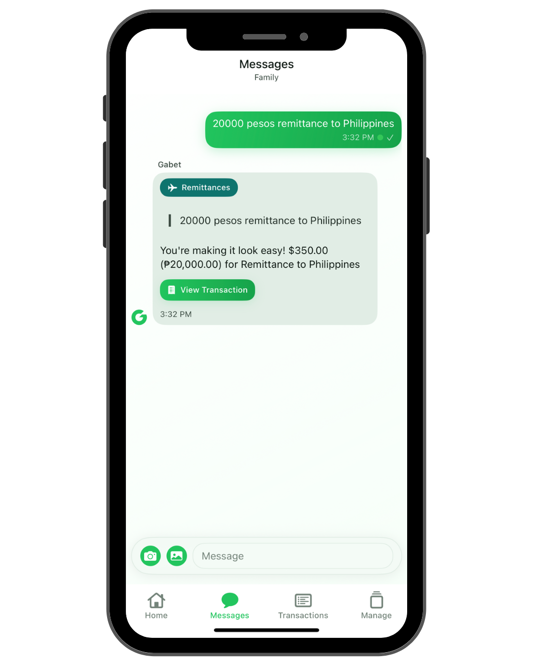 Auto currency conversion mockup
