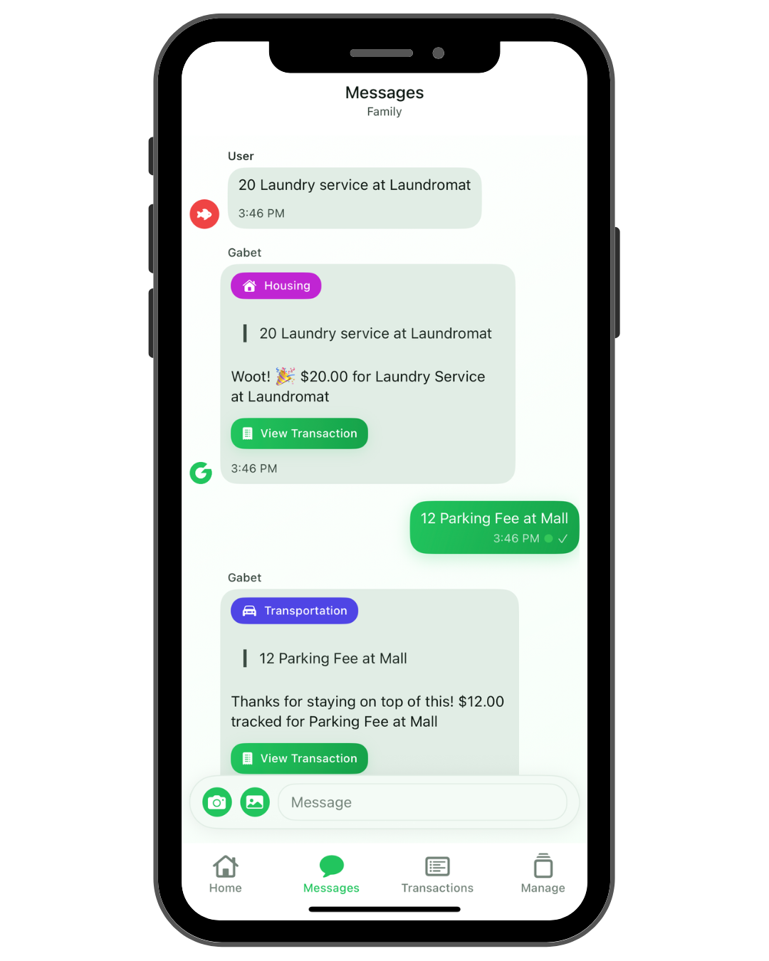 Shared spaces mockup